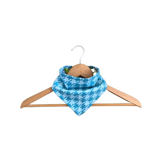 Blue Houndstooth Bandana Bib for Baby