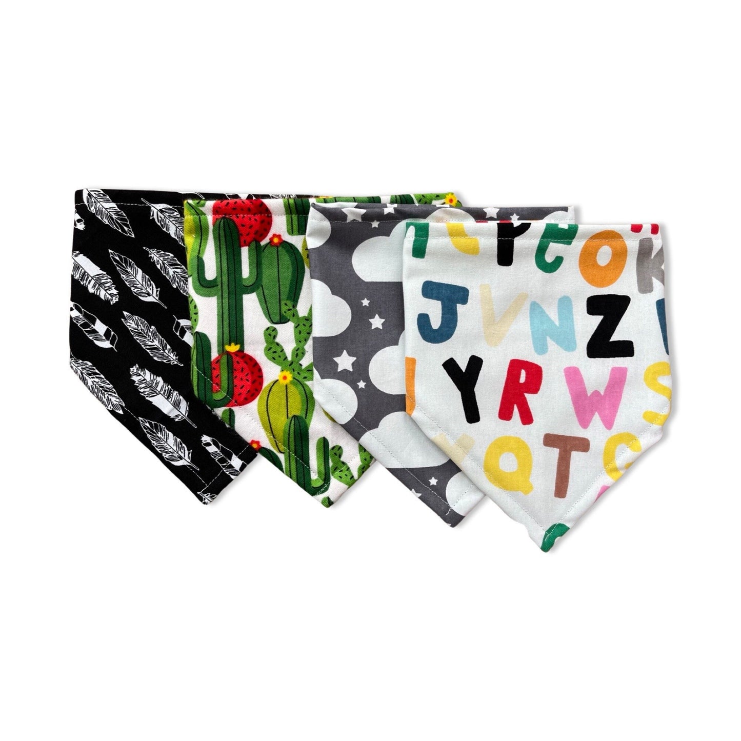 Grey Cloud Print Bandana Bib for Baby