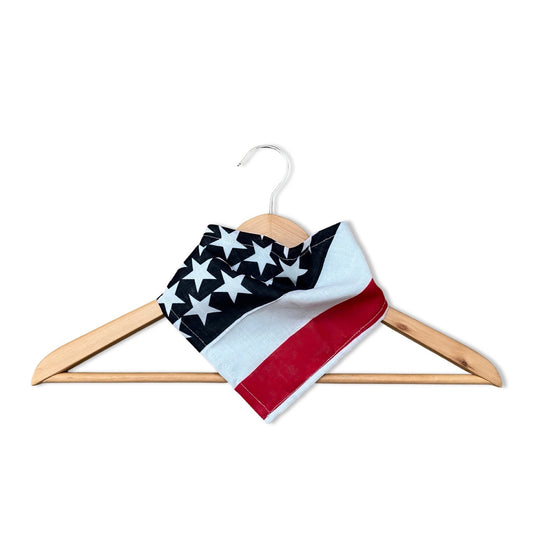 American Flag Bandana Bib for Baby, Gender Neutral Baby Bib