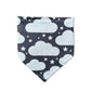 Grey Cloud Print Bandana Bib for Baby