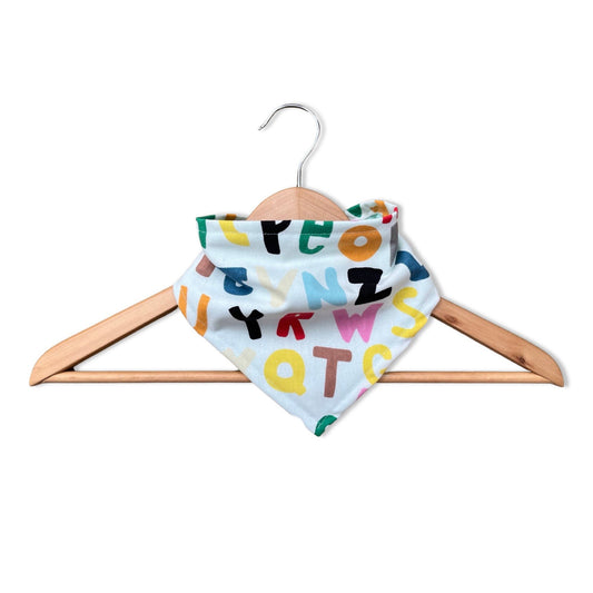 Alphabet Print Bandana Bib for Baby