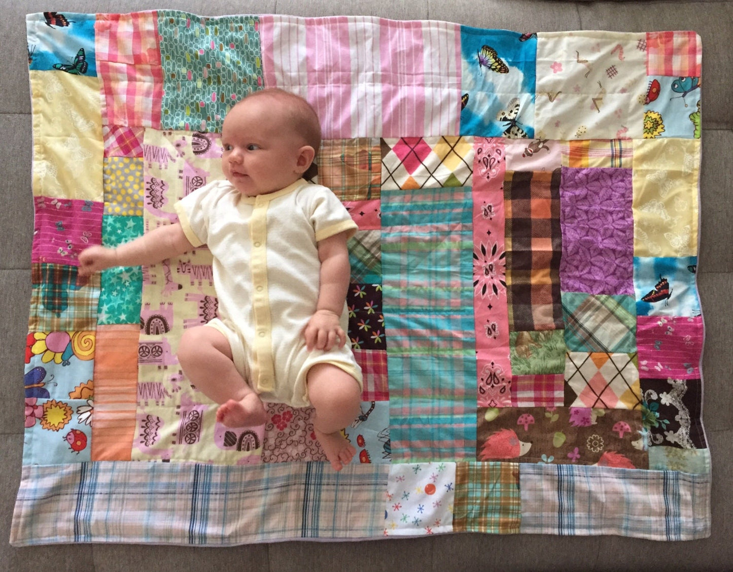 Modern Patchwork Baby Quilt