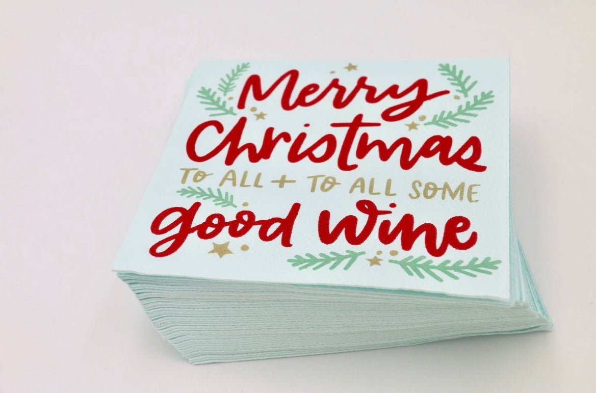 To All Some Good Wine Paper Cocktail Napkins 20ct