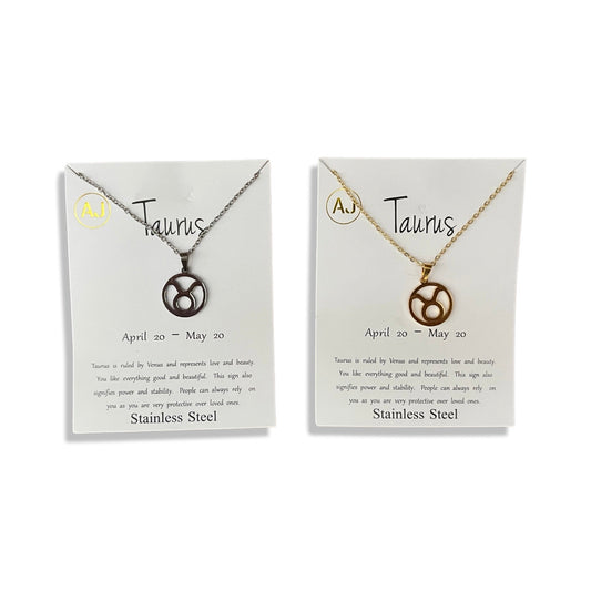 Taurus Necklace - Zodiac Sign Necklace