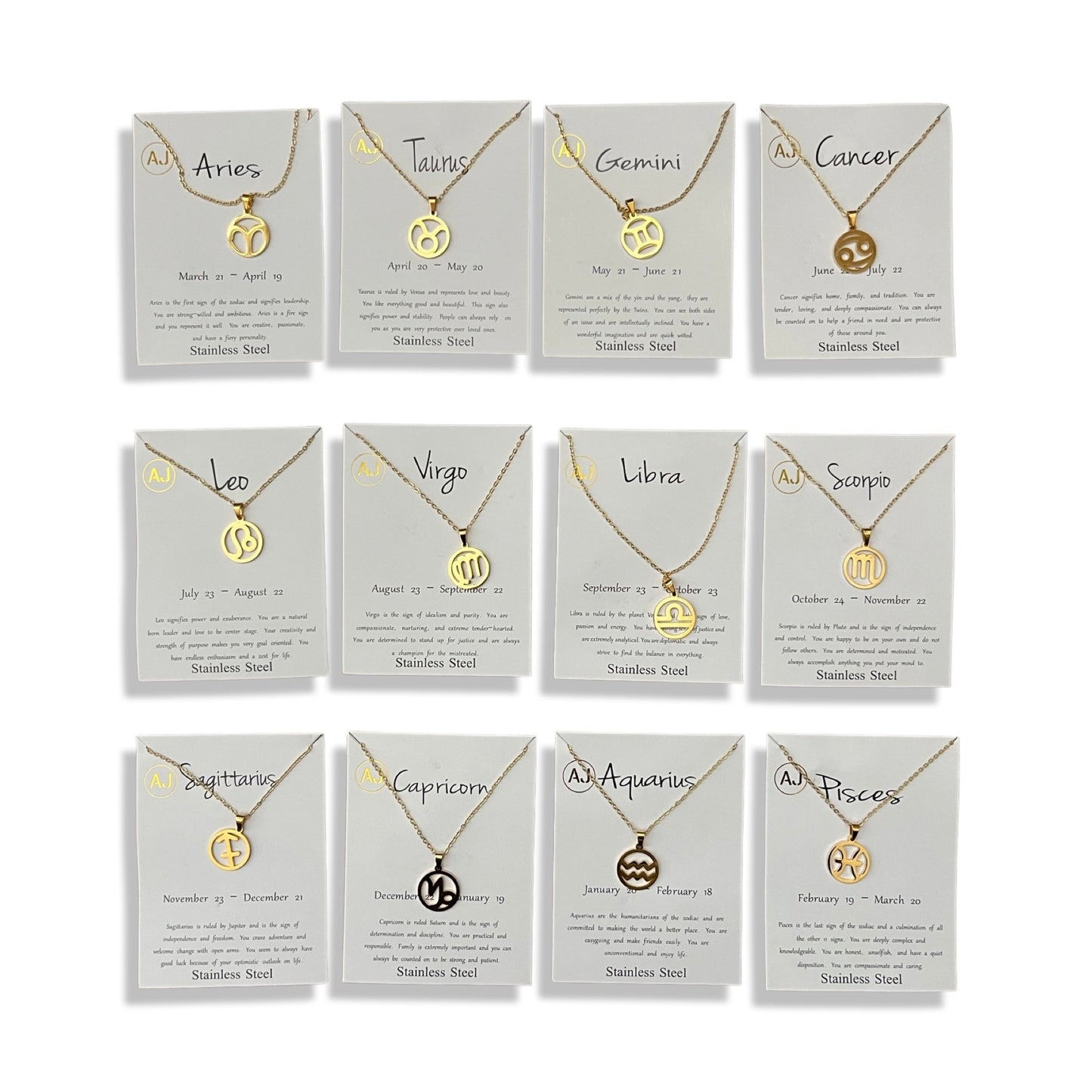 Aries Necklace - Zodiac Sign Necklace