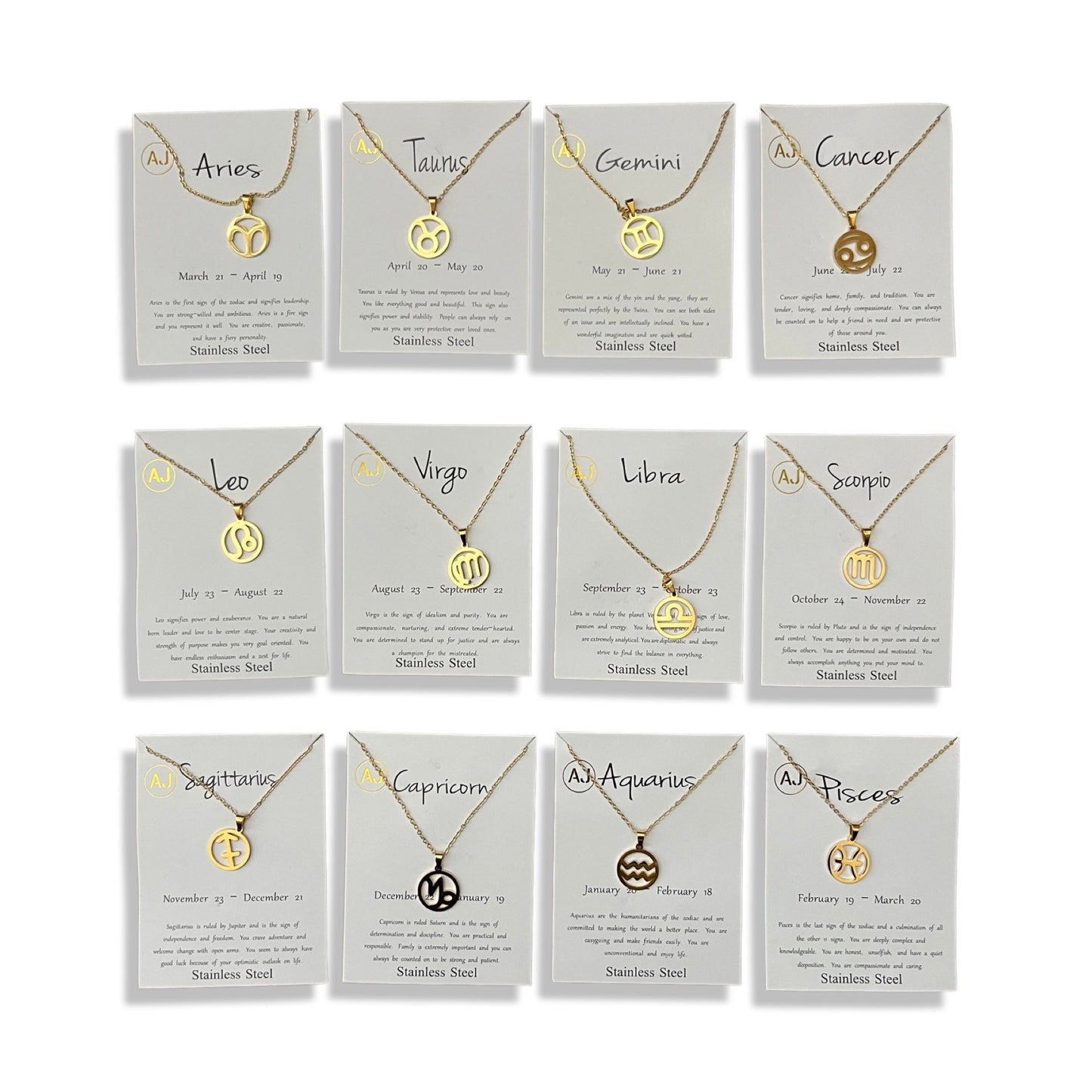 Gemini Necklace - Zodiac Sign Necklace